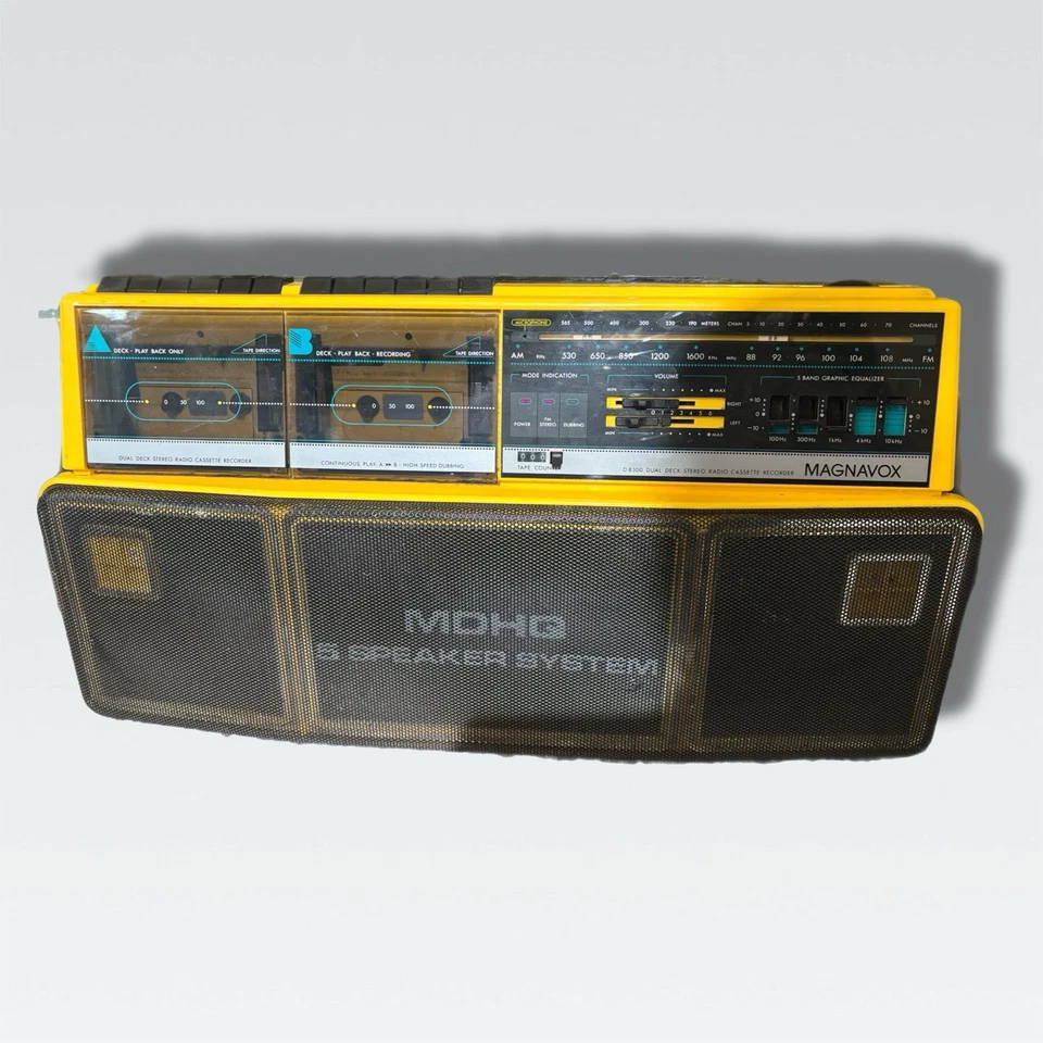 Boombox Magnavox D8300 - 5 altavoces - Cassette doble - AM/FM Ghetto Blaster Foto 2 de 4