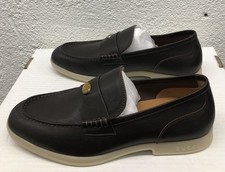 NEW Gucci Flat Loafers Horsebit Logo Black UK 8 US 9 Leather princetown Y140