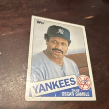 Topps 1985 Oscar Gamble New York Yankees MLB Baseball Card #724