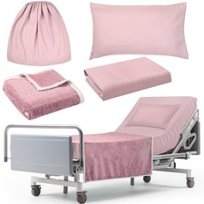 4 Pcs Hospital Bed Sheets Set, Soft Knitted Standard Sheets Quality, Include ...