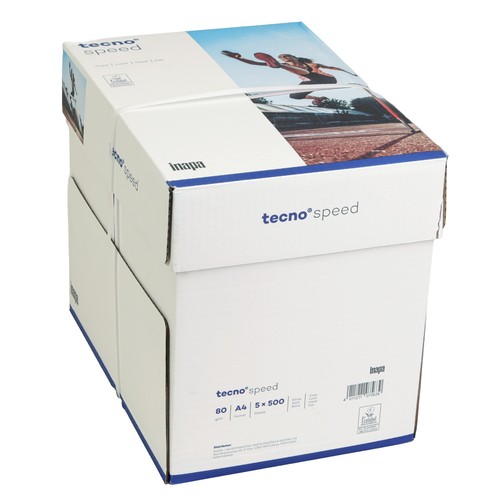 5x Tecno Vitesse Papier 80g/M² din A4 2500 Feuille Blanc pour Imprimante - Afbeelding 2 van 4