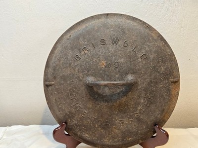 ANTIQUE GRISWOLD CAST IRON NO. 9 TITE-TOP BASTER LID ONLY, A2252, PAT. 1920