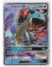 Carta Pokemon Holo Lapras GX 35/149 Sole e Luna Ultra Rara TCG NM