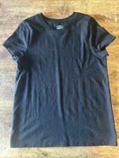 Cat Jack Kids T-Shirt Tee Top Girls Short Sleeve Plain Black Size XL 2142