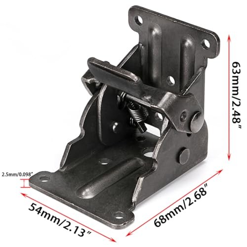 Skelang Foldable Bracket, Self-Lock Hinge Hardware with Screws Lock Extension - Picture 5 of 7