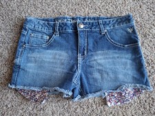 Girls Justice Premium Jean Shorts Glittery Pockets