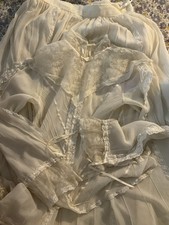 1970s David Fielden Silk Wedding Dress (2 Piece) ,Excellent Condition Size 8.