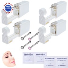 Disposable Self Piercing Kit 4 Pack with Built in Nose Studs