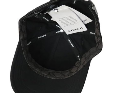 COACHキャップ Coach] CAA64 Men's Baseball Cap Black CAP 737 [Parallel