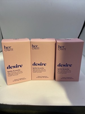 (3) Desire Ignite and Excite 30 Caps  by Her Own Exp 03/31/2026