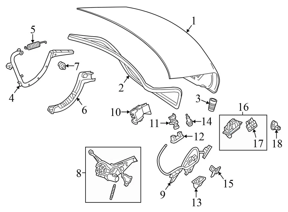 Mercedes-Benz Maybach S560 2018-2019 - manija de liberación del maletero con cámara de reversa Foto 4 de 4