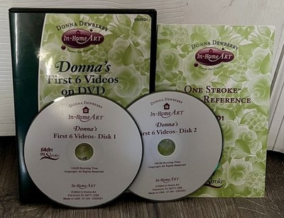 Donna Dewberry In-Home Folk Art One Stroke First 6 Videos On DVD Tested Works