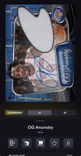 DIGITAL TOPPS NBA COLLECT OG Anunoby LEGENDARY BLUE SIGNATURE RELIC /25 Read
