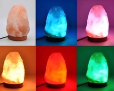 USB Himalayan Salt Lamp, Color Changing LED Bulb Lamp, 5" H x 3.5" Diameter