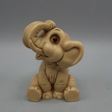 Vintage Norleans England Resin Carved Elephant Figurine Figure 3&rdquo;
