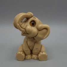 Vintage Norleans England Resin Carved Elephant Figurine Figure 3”