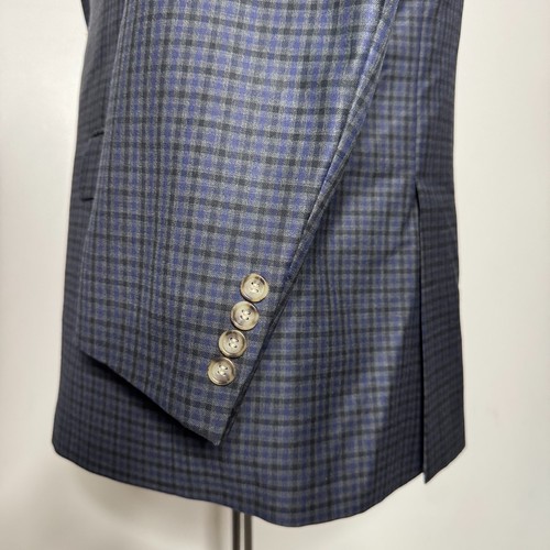 Hart Schaffner & Marx Men's Blazer Sport Coat 48R Gray Check Wool Italy - Picture 3 of 11