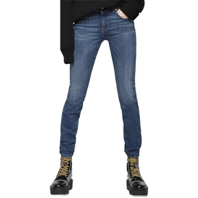 DIESEL SANDY 069AJ Damen Jeans Regular Slim Straight Regular Waist Fit Hose