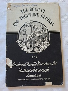 1939 Book of 1 000 alpine Orchard Neville Nurseries Baltonsborough Somerset