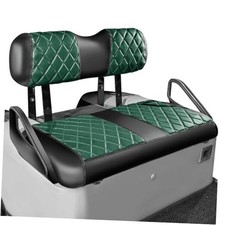 Golf Cart Diamond Seat Covers Kit, Fit for EZGO TXT 1994 Dark Green and Black