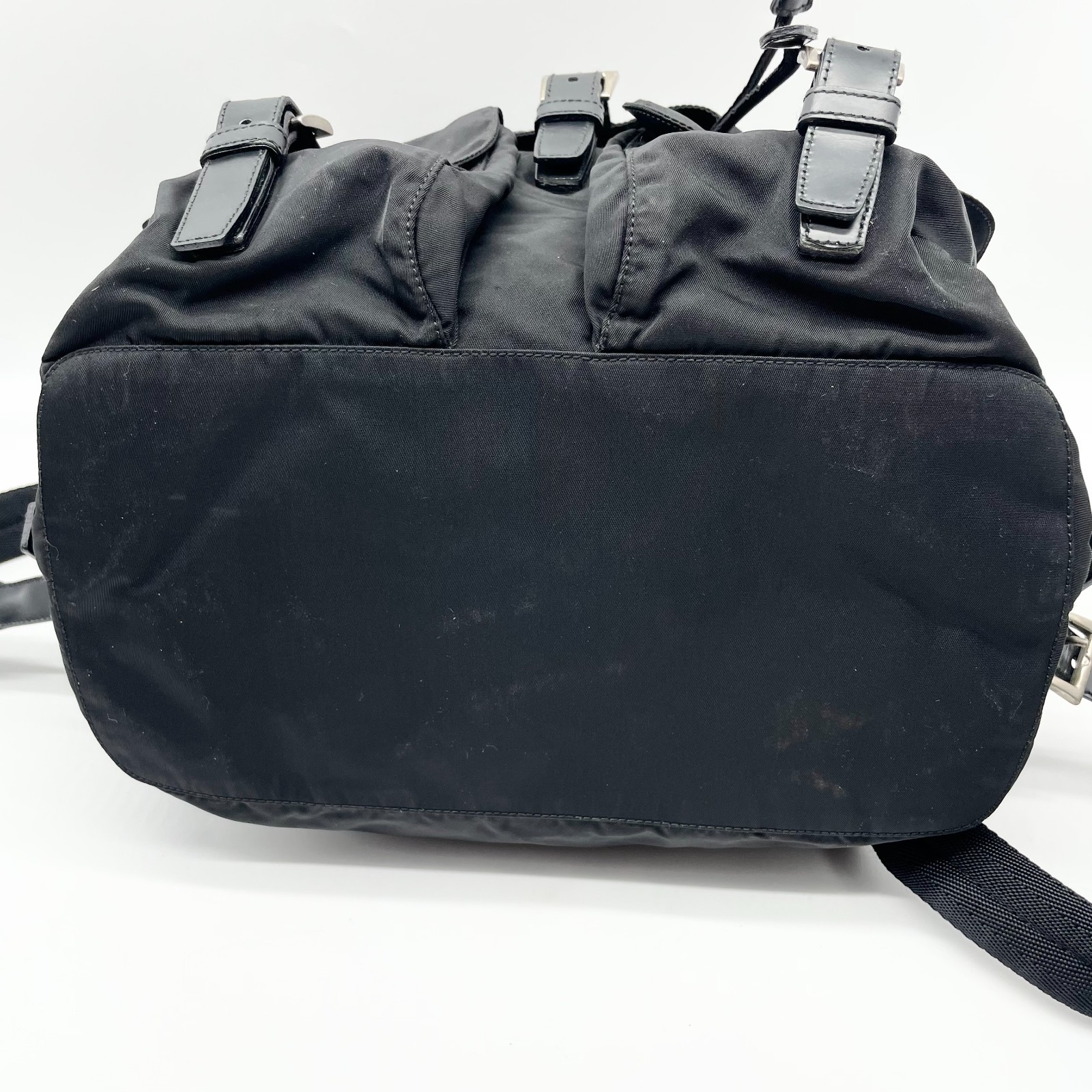 Prada Backpack Black Silver Nylon Triangle logo d… - image 5