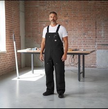 Dickies DuraTech Renegade Insulated Duck Bib Overalls Black TB702BK Mens 2XLT