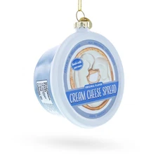 Cream Cheese Spread Glass Ornament