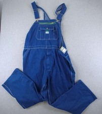 Liberty Overalls Mens 46x30 Blue Cotton Workwear Carpenter Ranch Denim Bib Pants