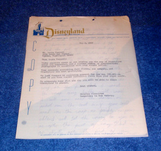 May 1968 Disneyland Marketing Division Corresponding Letter Regarding Guide Map