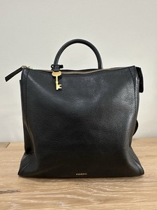 FOSSIL Parker Convertible Backpack Bag Black Leather ZB1515 Purse FOSSIL Parker Convertible Backpack Bag Black Leather ZB1515  main image 4