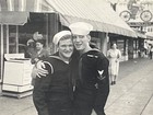 1940s Two Men Navy Sailor Buddies Warm Embrace Gay Int Military Vtg Snapshot Pho — photo 3