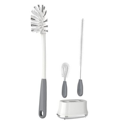 Water Bottle Brush Cleaning Set with Storage Holder, Cleaning Brushes White
