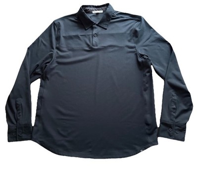 Threads 4 Thought Long Sleeve Polo Sweater Shirt Mens XL Black Stretch Pullover