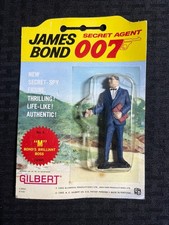 1965 JAMES BOND 007 M Bond's Brilliant Boss 3.5" Figures MOC C-5.0 Gilbert