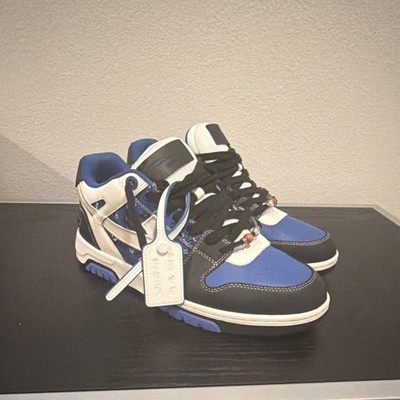 Off-White Blue White Black Low Top Men's Sneakers Athletic Basketball Shoes