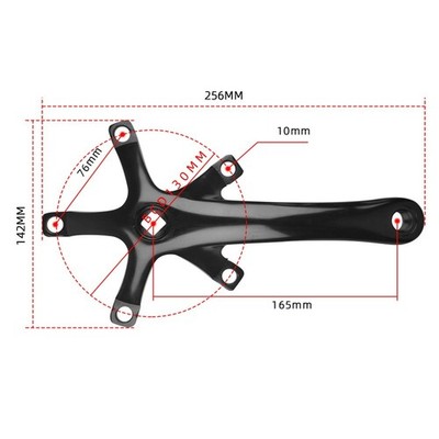 Vierkantloch Aluminium Fahrradkurbeln ideal für Brompton Modelle Größe BCD130