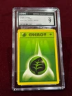 Pokemon 1st Edition Base Set Shadowless Grass Energy CGC 9 Mint