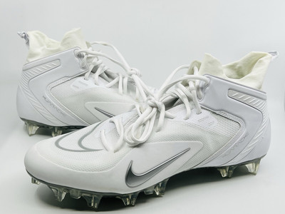 Nike Alpha Huarache 8 Elite LAX White Lacrosse Cleats CW4440-100 Men's Size 15