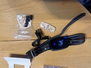 dog bark collar shock and vibration black