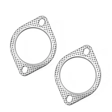 2 PCS Car Exhaust Gasket, 3 Inch 2-Bolt Exhaust Flange Gasket Replacement, Stand