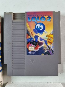Adventures of Lolo 2 (Nintendo NES, 1990) w/ Box Cart