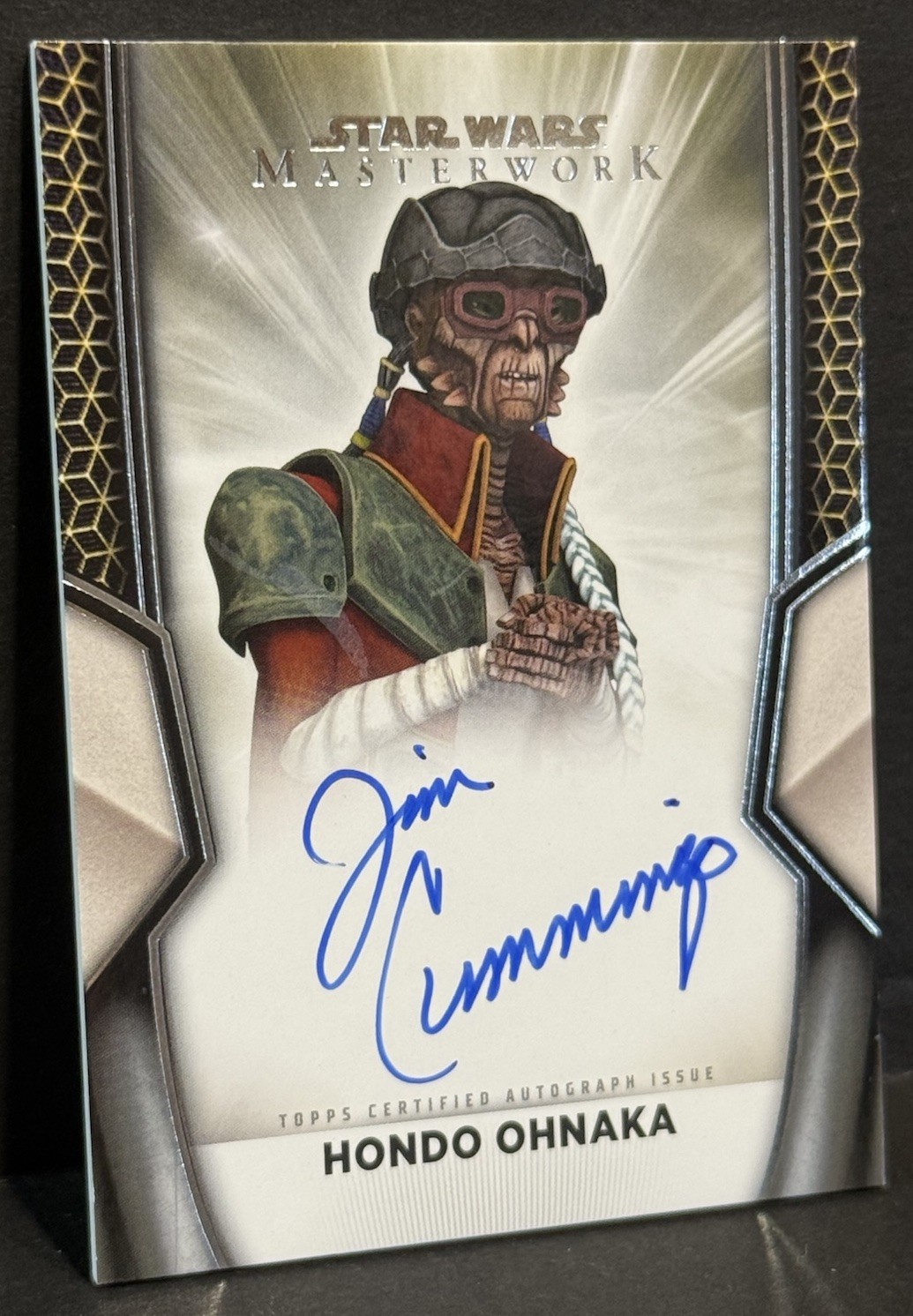 2025 Topps Masterwork Star Wars The Clone Wars Hondo Ohnaka On Card Auto view 3