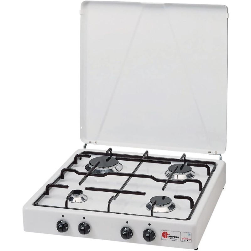 Parker 542CBGP Fornello a Gas 4 Fuochi Bianco: Qualità Professionale