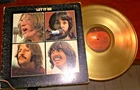 BEATLES "LET IT BE" 1970 APPLE GOLD VINYL ALBUM RECORD-PAINTED GOLD