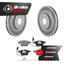 Front Coat Disc Brake Rotor Ceramic Pad Kit For 2009-2012 Volkswagen CC 3.6L VR6