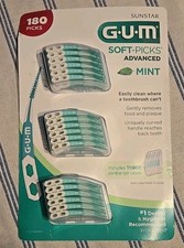 GUM Soft-Picks Advanced Mint 179 Count 3 Cases Dental Picks Dentist Recommended