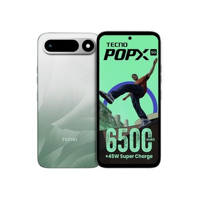 Tecno POP X 5G (Green, 6GB+128GB) MediaTek Dimensity 6400 Global Version .