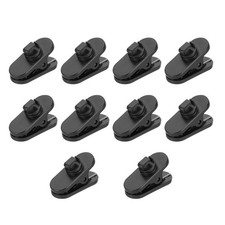 10 Pcs 360 Degree Rotate Headphone Wire Clip 0.94"x0.39"x0.59" Black