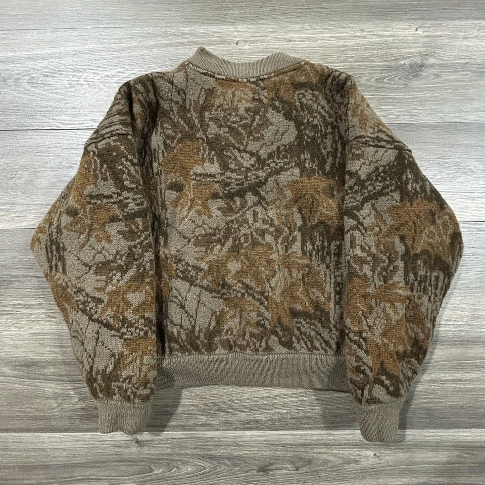 Chaqueta de bombardero Cabelas vintage para hombre 2XL camuflada lana forrada Henley pulóver de caza Foto 2 de 4
