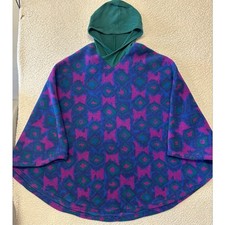 Vintage 90s Aztec Fleece Poncho One Size